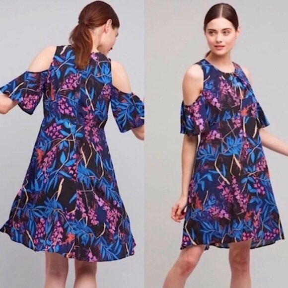 Maeve Dresses & Skirts - Maeve Elia Cold Shoulder Floral Print Dress 2